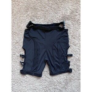 POSTER GRL Dolls Kill Buckle Cutout Biker Shorts in Black Size XS